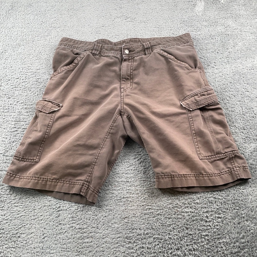 ExOfficio Cargo Shorts Mens 36 Gray Cotton Blend Outdoor Hiking Fishing Casual